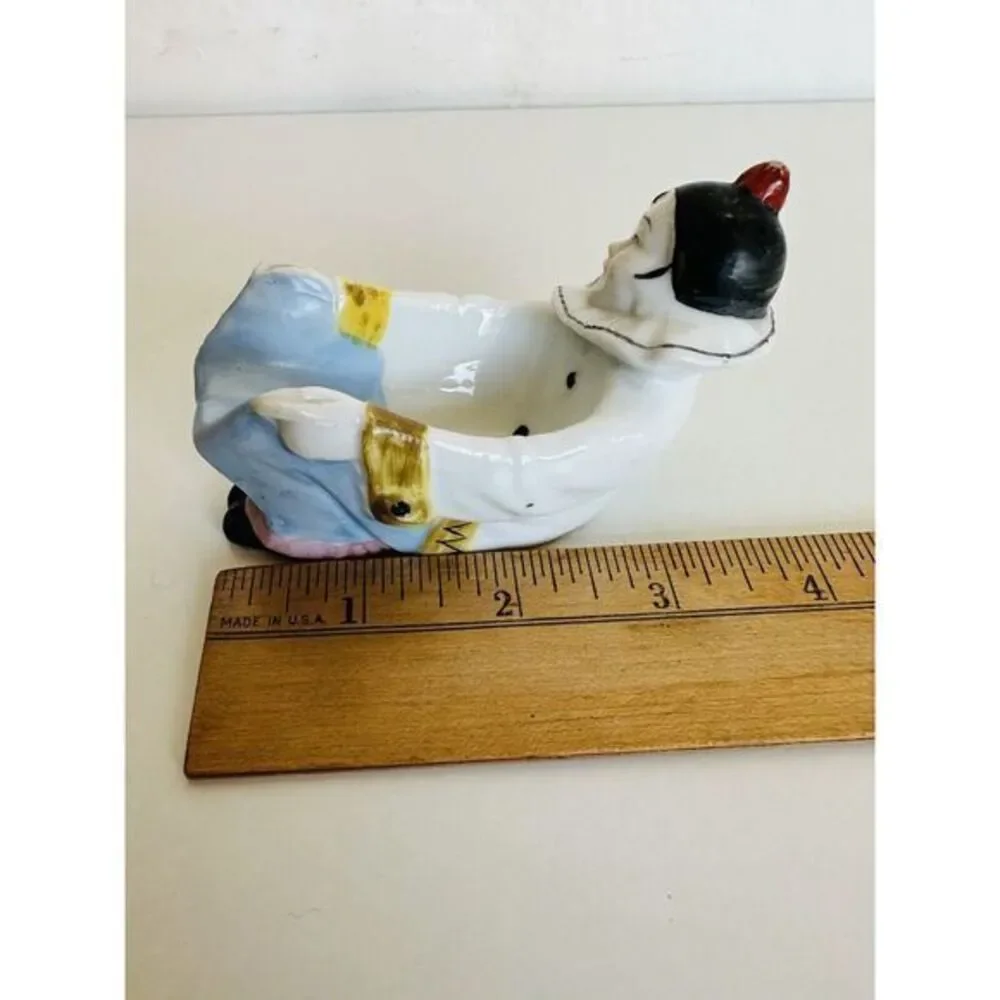Vintage porcelain Pierrot Clown Pipe Rest/Holder Made by Sitzendorf‎ of Germany